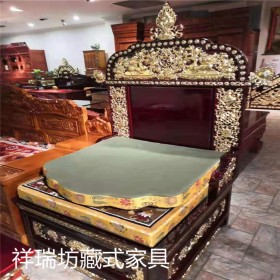 藏式家具 贴金箔小法座 定制实木少数民族风格家具