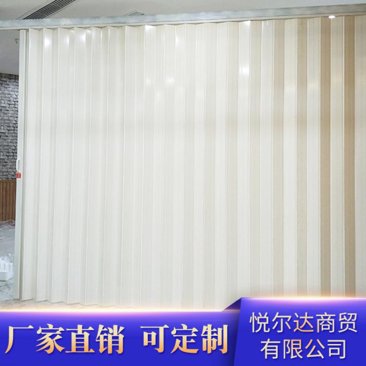 生产厂家 商场水晶卷帘门 铝合金PVC折叠门 透明门弧形隐形门