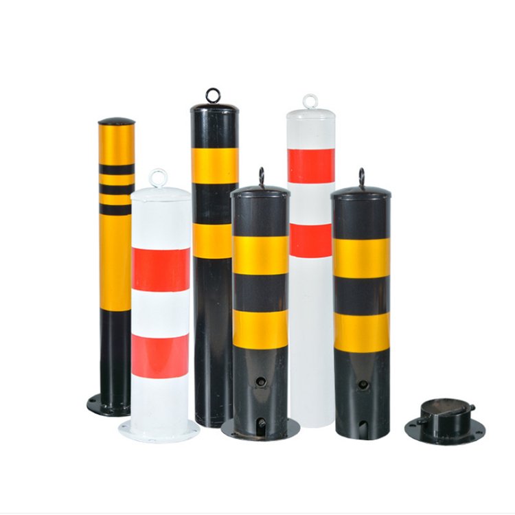 固定路桩 钢管警示柱 道口桩反光防撞柱 多规格可选