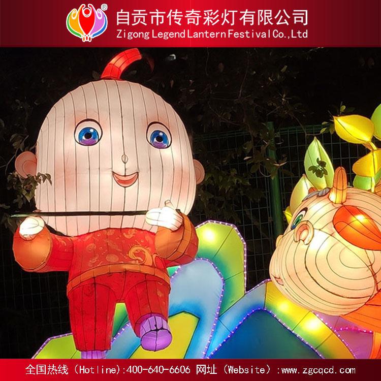 春节元宵节主题灯展户外防水卡通娃娃灯