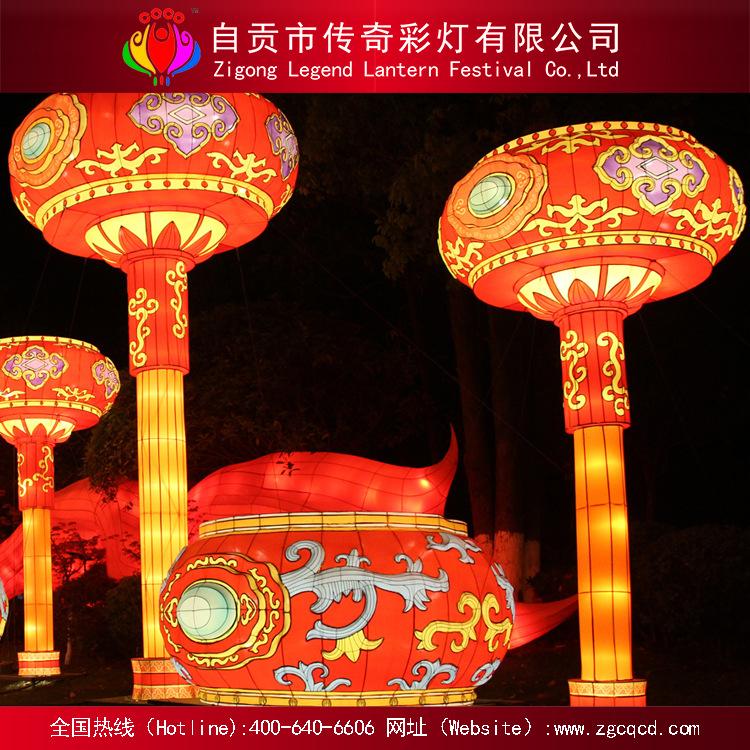 春节节日主题户外装饰灯传统手工制作自贡彩灯