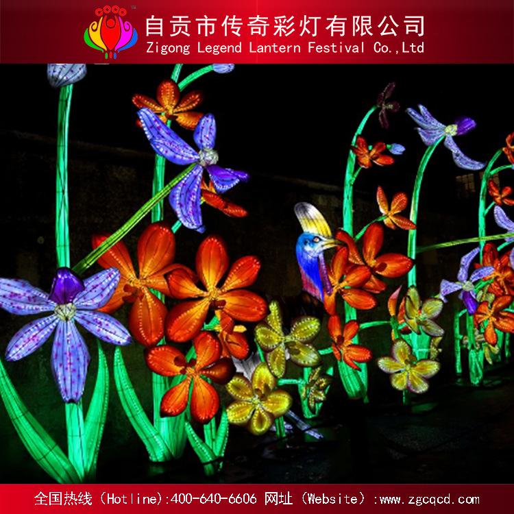 自贡厂家直销户外元宵节灯会设计制作安装织布花灯