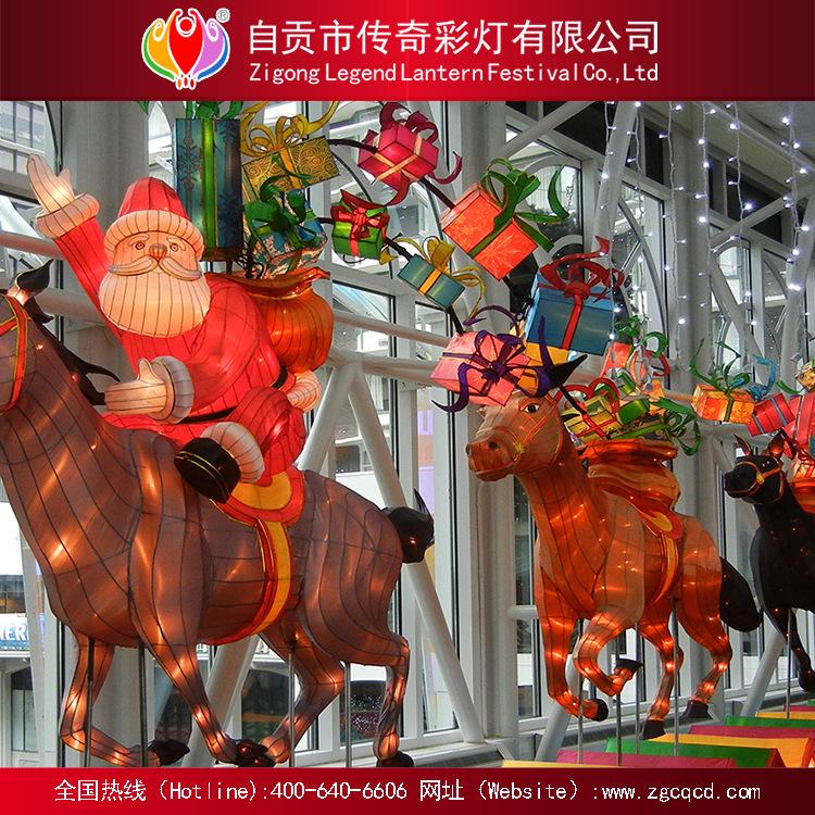 卡通主题中秋国庆圣诞节户外装饰彩灯圣诞老人灯展