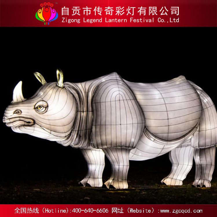 动物园节日装饰动物主题灯展自贡卡通丝绸灯
