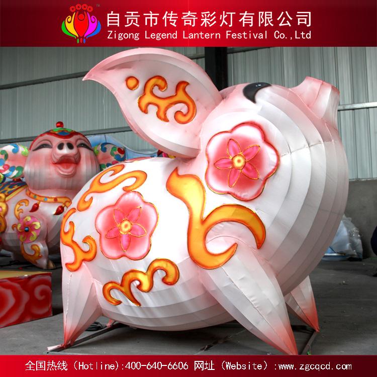 春节生肖花灯手工艺灯彩灯设计制作 自贡灯会厂家直销