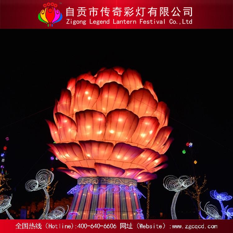 自贡厂家直销大型花灯展花园节日装饰丝绸LED灯