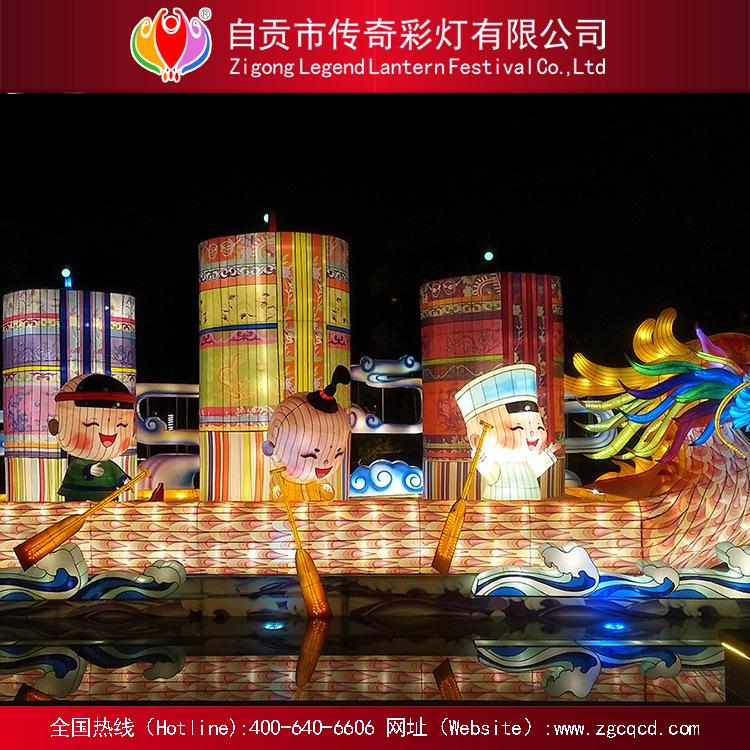 中秋国庆春节元宵节户外自贡厂家直销传统丝绸卡通娃娃灯