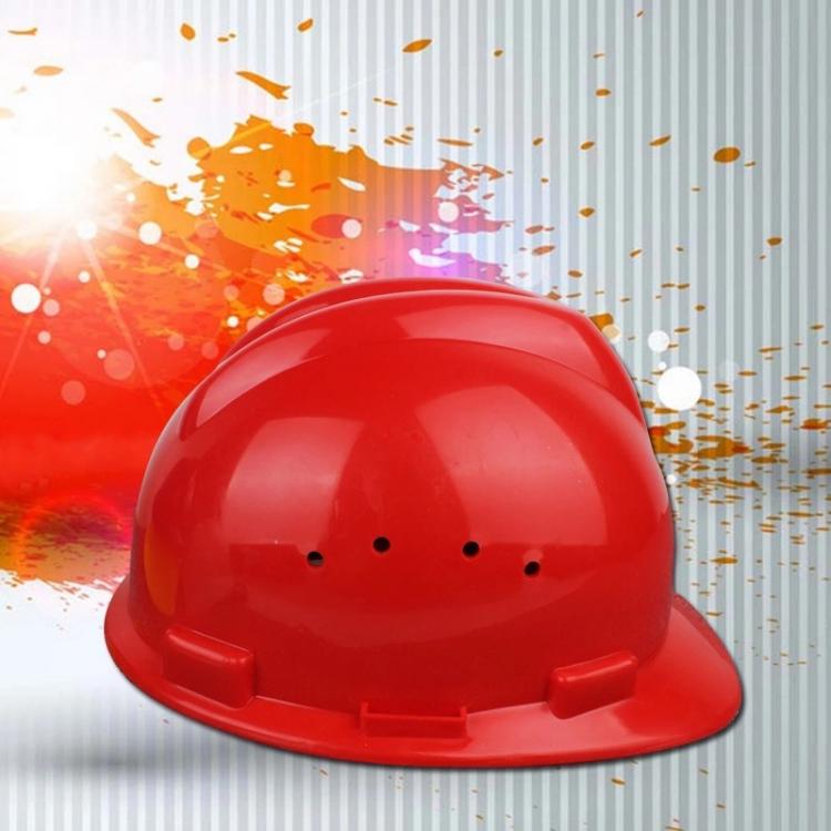 成都安全帽厂家荣裕威武PE塑料安全帽V型透气工地施工防护安全帽建筑工程头盔高强度