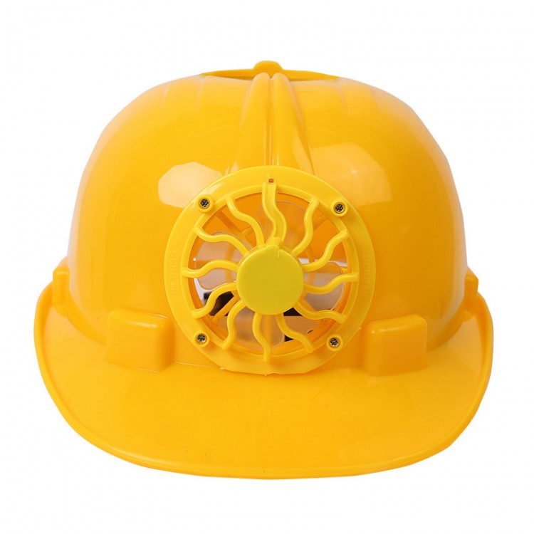 成都太阳能风扇帽子充电工地遮阳安全头帽降温消暑中绸安全帽