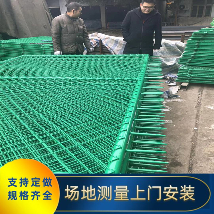 绿色铁丝网围栏生产厂家 四川川丰金属 批发定制双边丝护栏护栏网