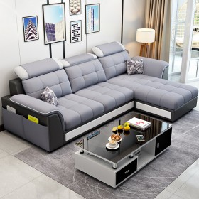 布艺沙发小户型客厅整装简约现代经济型三人简易组合家具套装