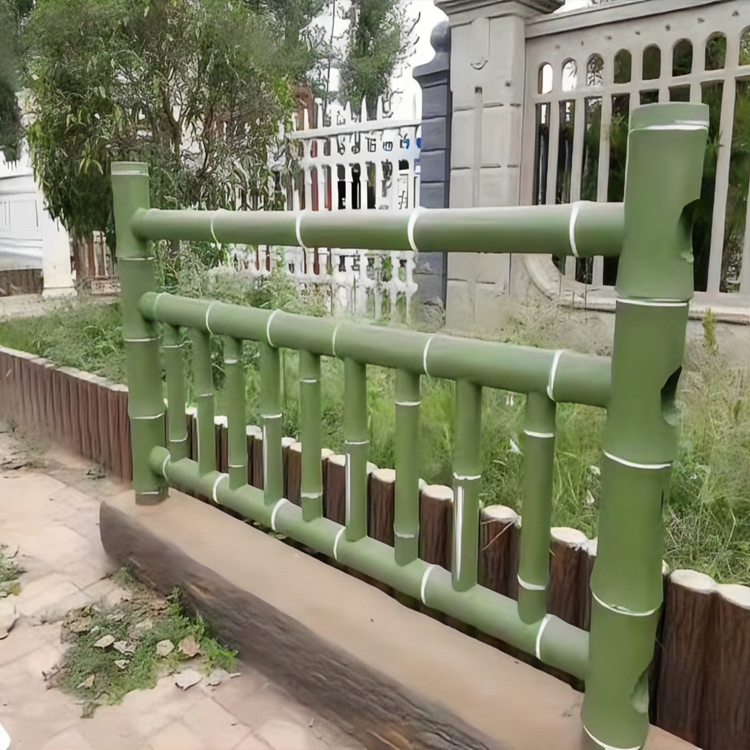 乡村仿竹子栏杆 园艺仿竹护栏 不锈钢绿化围栏 仿竹栏杆仿竹护杆