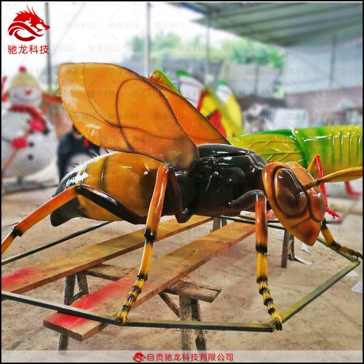 公园仿真昆虫摆件 户外景区大型蚂蚁雕塑 动物昆虫玻璃钢雕塑定制