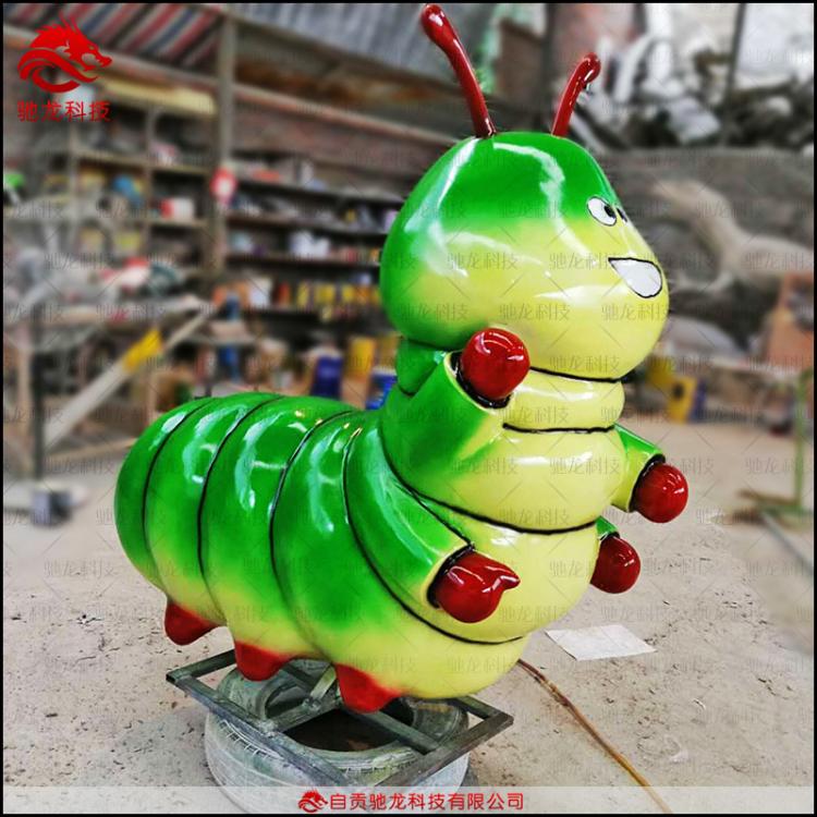 毛毛虫猪儿虫大型雕塑动物昆虫玻璃钢雕塑定制仿真昆虫大模型