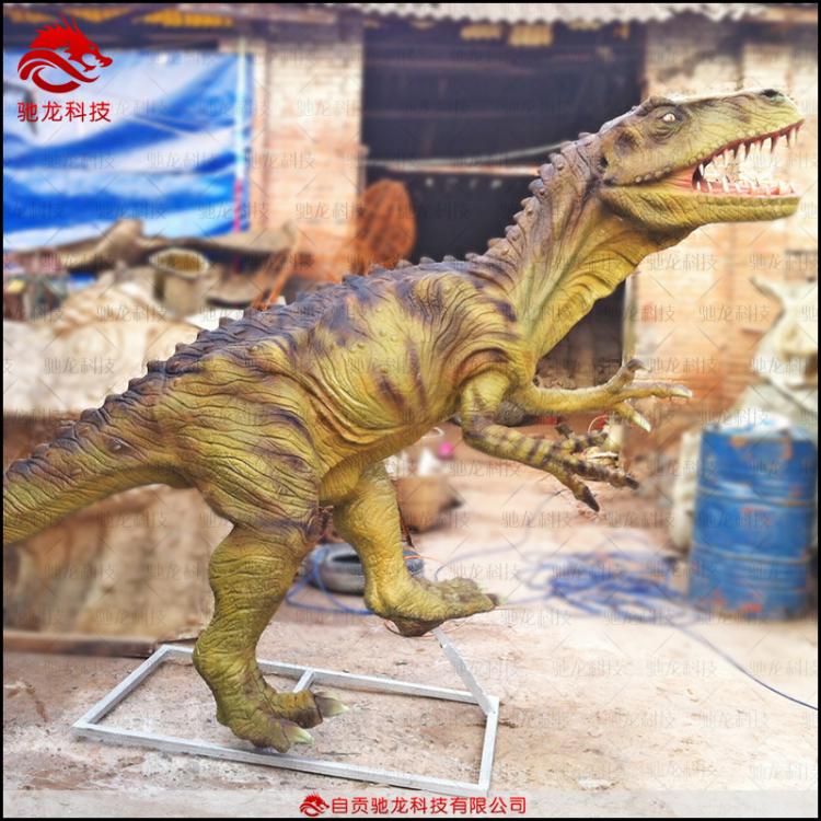 仿真异特龙玻璃钢树脂雕塑公园景区博物馆科普恐龙大型恐龙模型定制厂家