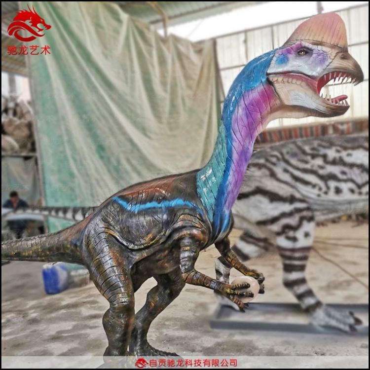 仿真窃蛋龙玛君龙吕勒龙科罗拉多斯龙玻璃钢树脂雕塑定制恐龙模型厂