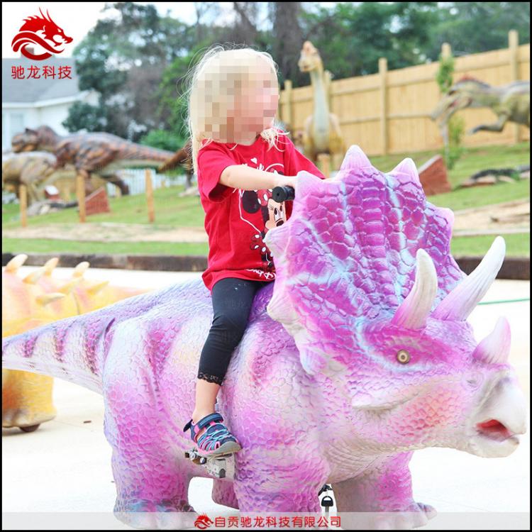仿真恐龙骑乘车电动恐龙坐骑游乐车广场公园游乐园恐龙电瓶车