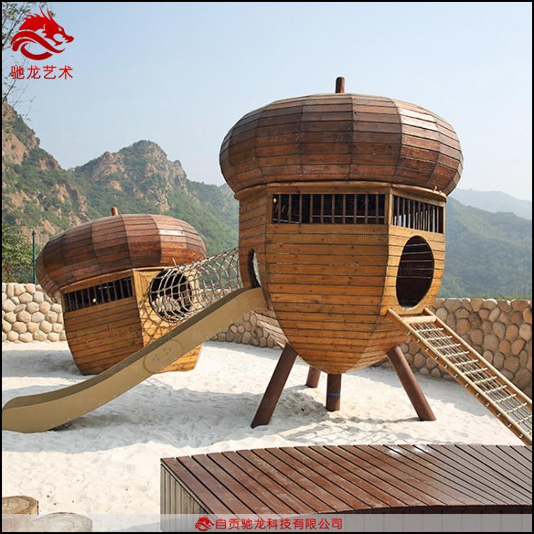公园大型木质游乐设备无动力木艺游艺设施楼盘木造型美陈装置制作公司
