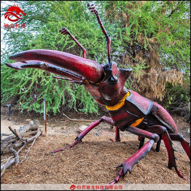 大型锹甲虫雕塑仿真昆虫模型机械橡胶昆虫模型仿真电动昆虫展览定制公司