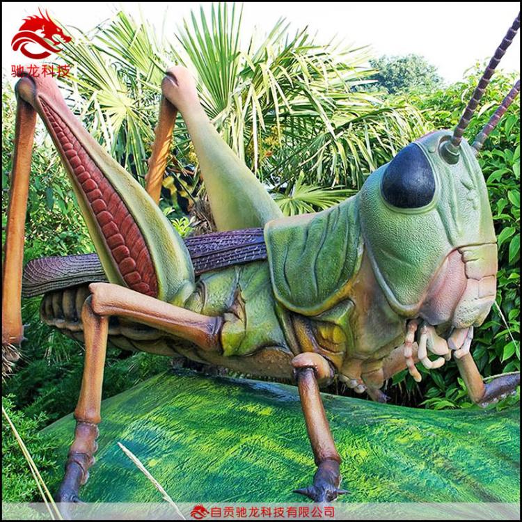 仿真昆虫大型蝗虫模型电动机械橡胶昆虫科普展览蚱蜢模型机模装置公司