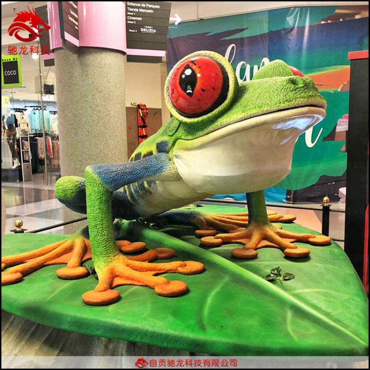 仿真昆虫模型机械仿真青蛙模型电动动态橡胶青蛙科普展览模型公司