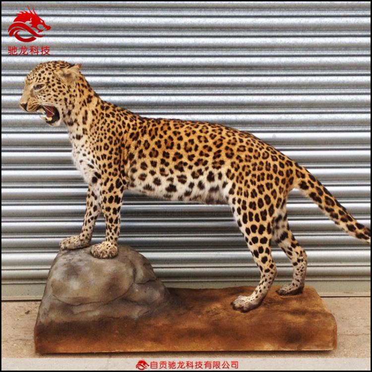 大型仿真豹子电动机械仿生豹动物硅胶雕塑仿真软体动态动物模型公司