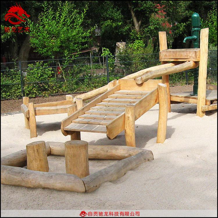 木质无动力游乐设备儿童拓展体育游乐设施实木大型木质装置美陈厂家