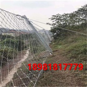 边坡防护网厂家山体防落石安全网钢丝绳网拦截网主动边坡防护网
