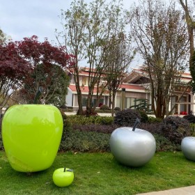 商场雕塑苹果不锈钢树脂创意雕塑室外雕塑支持定制