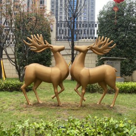 富瑞精典示范区纯铜雕塑售楼部抽象人物动物景观雕塑