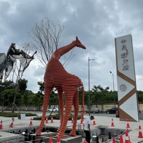 卡通不锈钢公园广场创意动物雕塑成都不锈钢雕塑