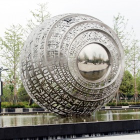 大型不锈钢水景雕塑广场户外不锈钢雕塑定制公园景观造型雕塑