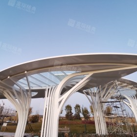 镀锌管葡萄架仿木纹凉亭加厚防腐防风廊架户外庭院阁小区铝艺凉亭