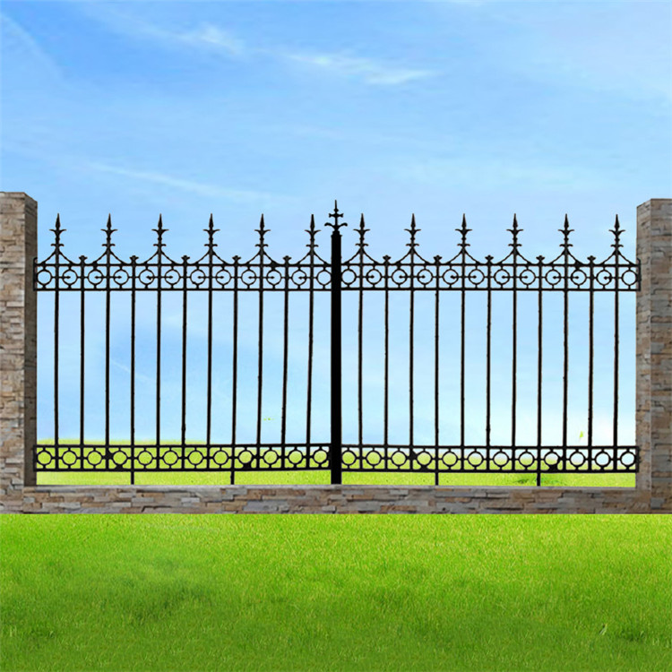 工业园围墙栅栏 小区外墙防护栏 公园铁艺栏杆