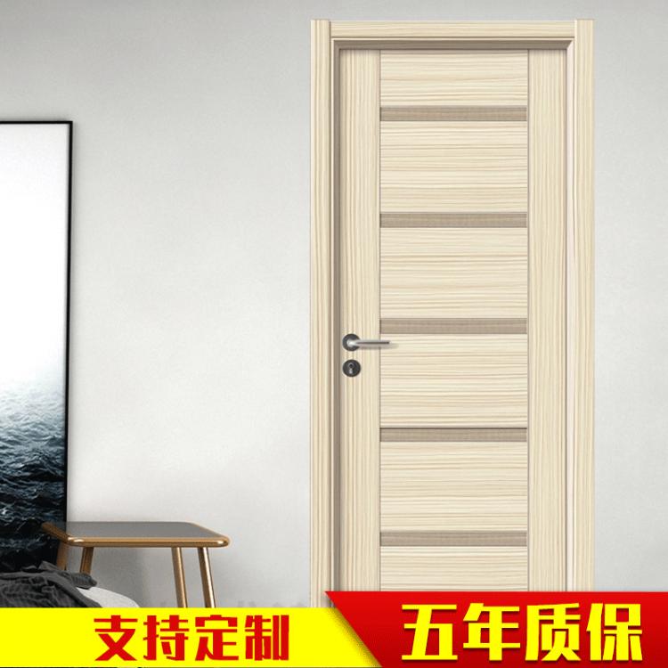 定制指接木实木复合门 韩式浮雕拼装门系列简约卧室门供应