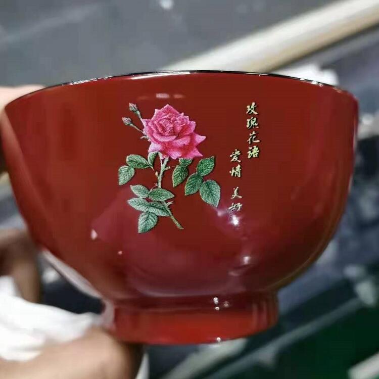 瓷碗印刷花纹