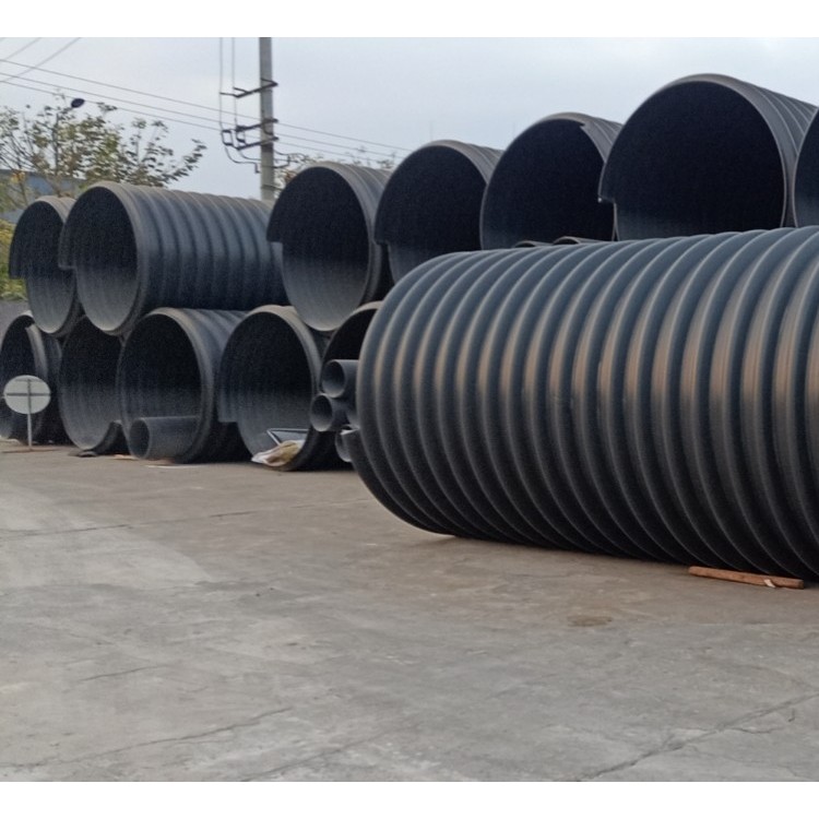 宜宾泸州钢带管 pe钢带波纹管 HDPE扩口钢带增强波纹管固地管道
