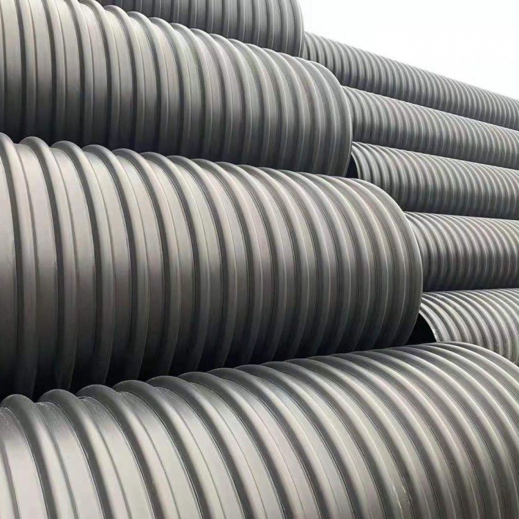 攀枝400钢带波纹管 HDPE扩口钢带增强波纹管 固地环保管材出售
