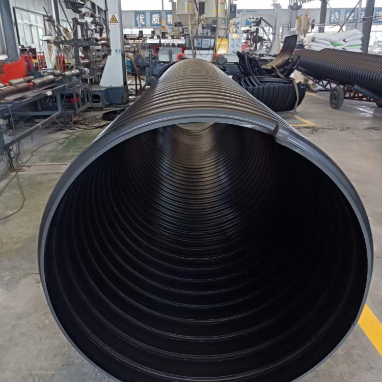 雅安天全钢带管 钢带缠绕波纹管300sn8 聚乙烯钢带增强缠绕波纹管厂家
