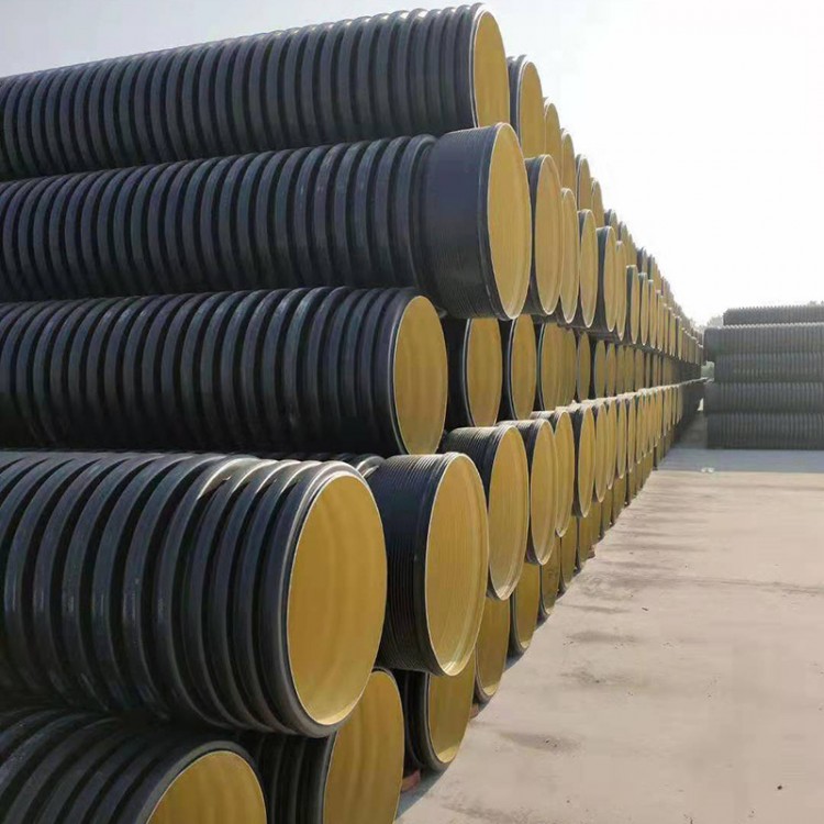 拉萨波纹管 双壁波纹管 塑料排水管 规格全价格低四川固地管道厂家直供