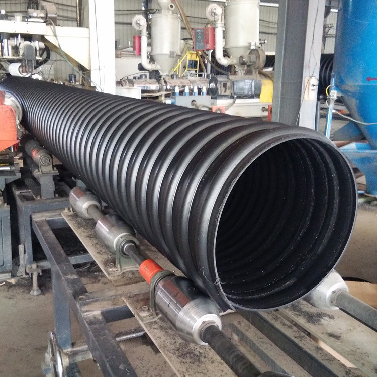 钢带缠绕管 HDPE钢带增强波纹管 扩口钢带管生产厂家固地管道