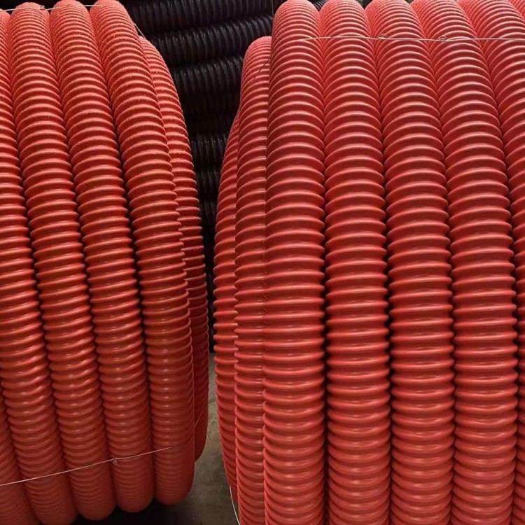 碳素管 ICC碳素螺旋波纹管 110红色全新料碳素波纹管厂家特惠
