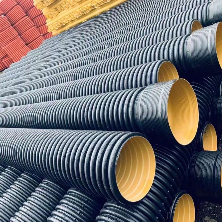 万源宣汉波纹管 HDPE300双壁波纹管 塑料双壁波纹管固地环保厂家