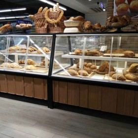 超市甜点展示架子蛋糕店木制面包柜 精品糕点展示柜货架定做厂家
