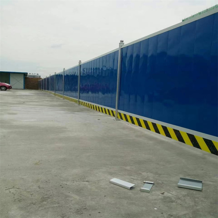 建筑工地彩钢围挡 道路工程隔离彩钢 临时铁皮围挡 坚固耐用