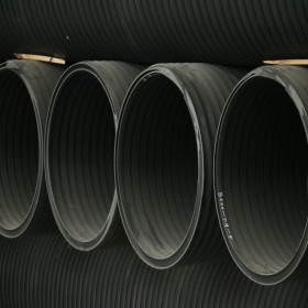 华迪聚乙烯缠绕结构壁管,双平壁中空缠绕排水管  HDPE中空壁管DN600