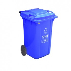 重庆恒丰塑胶 厂家批发85L移动环卫垃圾桶 515*460*760mm多色分类垃圾桶