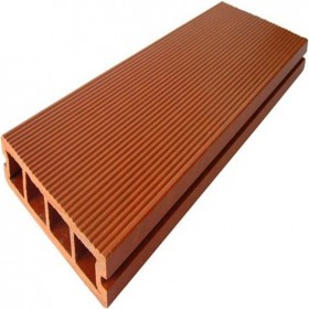 四川塑木地板生产厂家 红森木塑材料厂家 直销方孔圆孔塑木地板