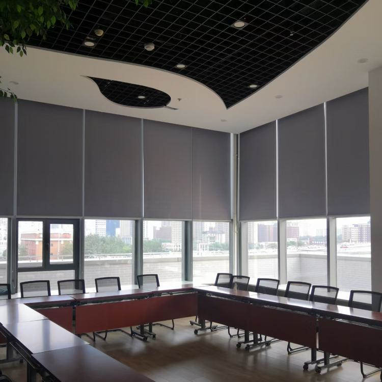 办公室窗帘免费测量 提供设计方案 定做遮阳卷帘 定做全遮光卷帘