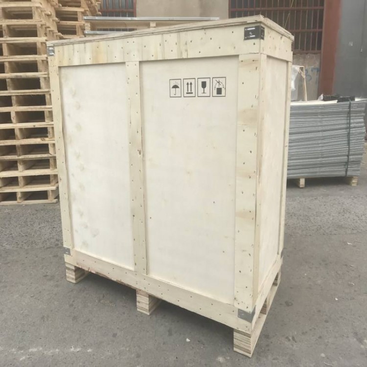 复合板真空钢带木箱 集装物流熏蒸消毒木箱 仪器机械钢边箱可定制